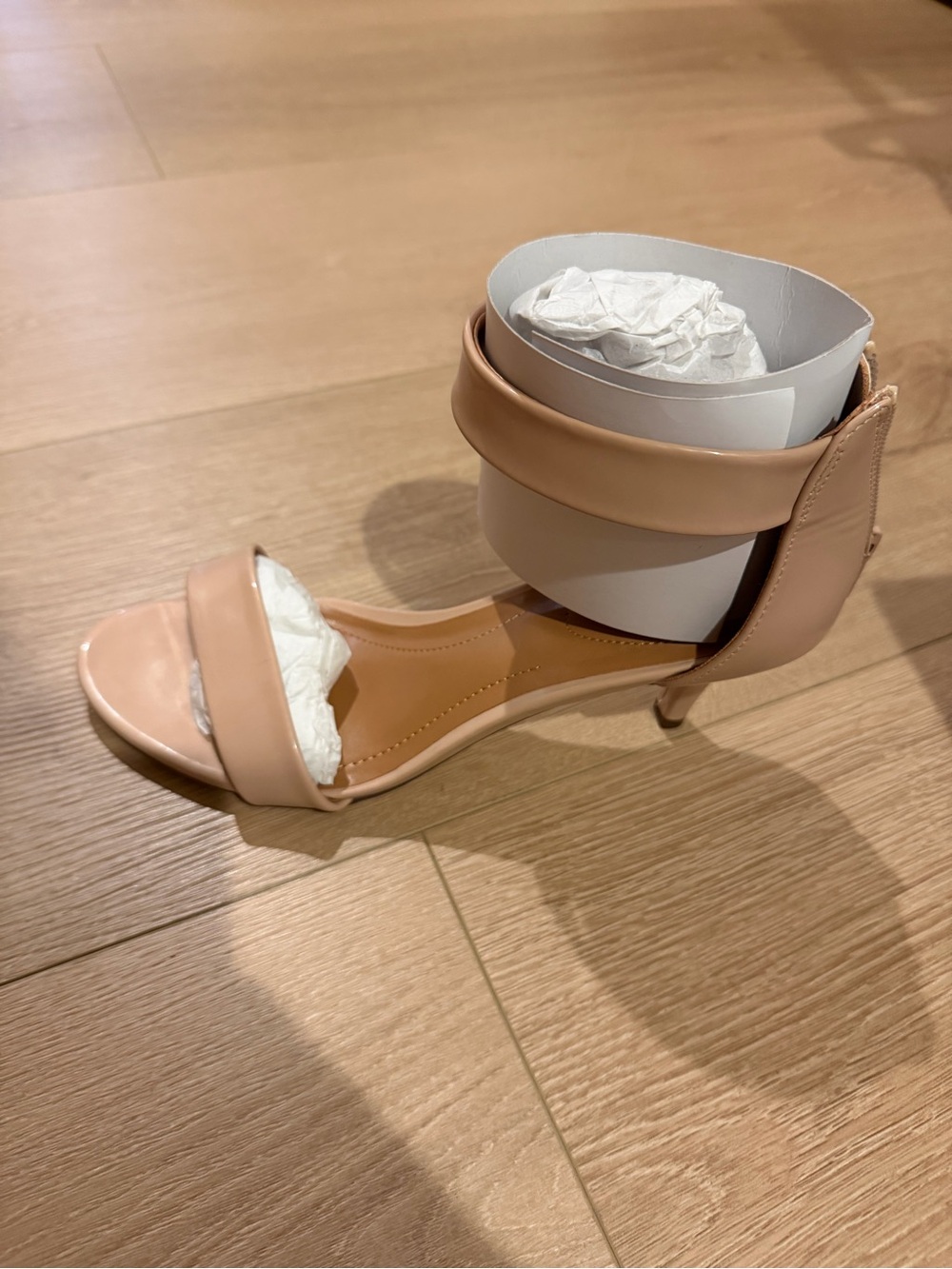 Style & Co. Blush Tan Ankle-Strap Kitten Heel Sandals